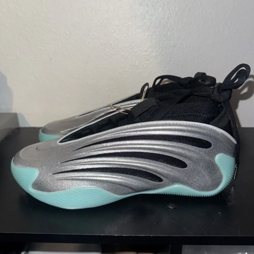 Adidas Harden Volume 9 Basketball Shoes In Silver/Aqua/Black Men's US 9 (JS1028)